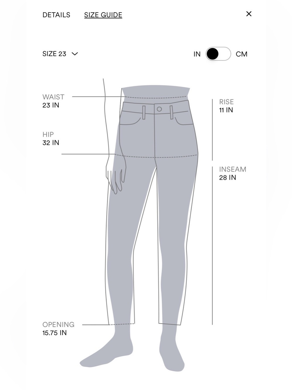 Frame Le Sylvie Slender Straight Jeans 23 Iggy Grey High Rise Stretch EUC - Picture 8 of 8